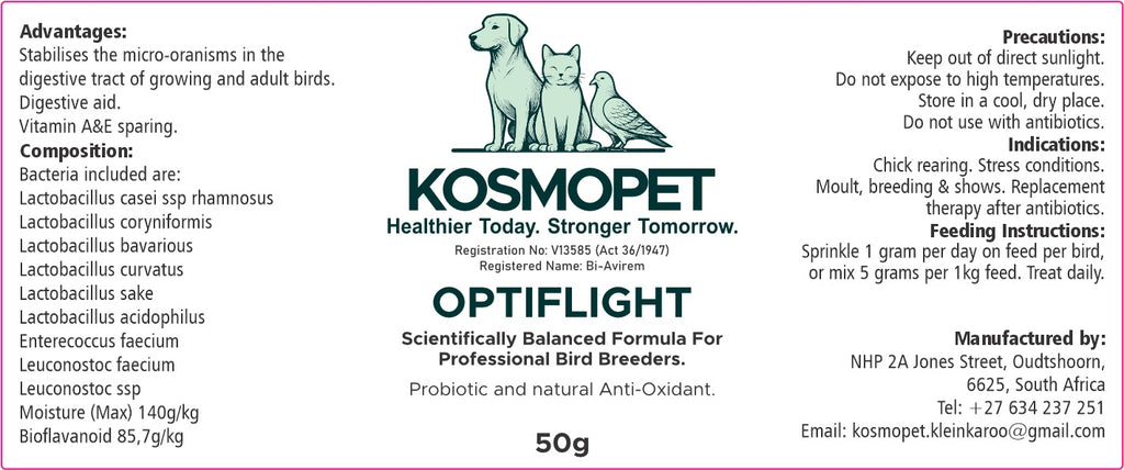 Optiflight – Nutritional Feed Supplement for Birds & Pigeons 50g
