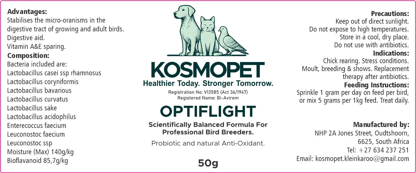 Optiflight – Nutritional Feed Supplement for Birds & Pigeons 50g